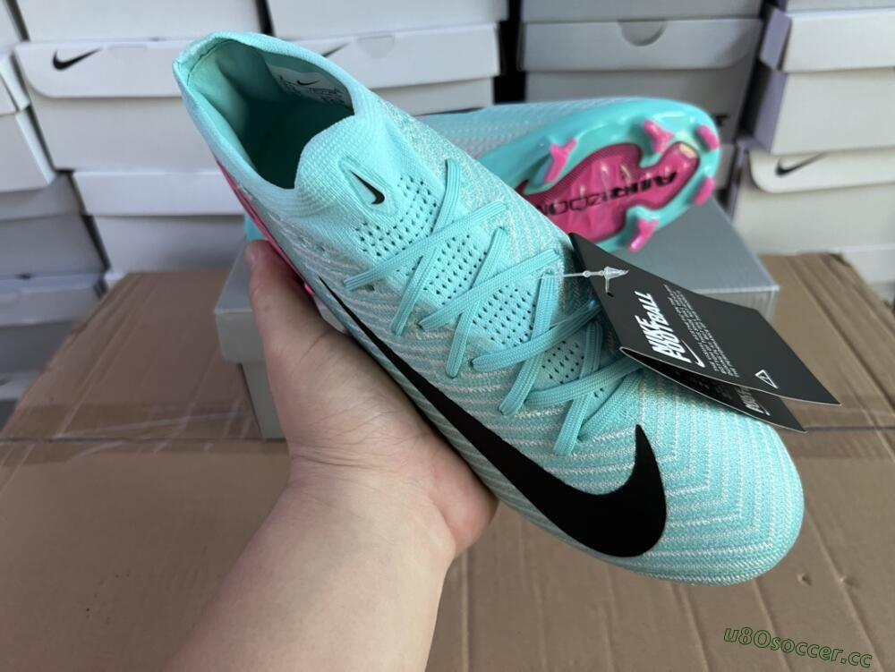 Men's Nike Air Zoom Mercurial Vapor 16 Elite FG Firm Ground Low-Tops Football Boots - Jade/Black/Pink
