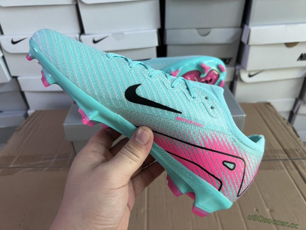 Men's Nike Air Zoom Mercurial Vapor 16 Elite FG Firm Ground Low-Tops Football Boots - Jade/Black/Pink