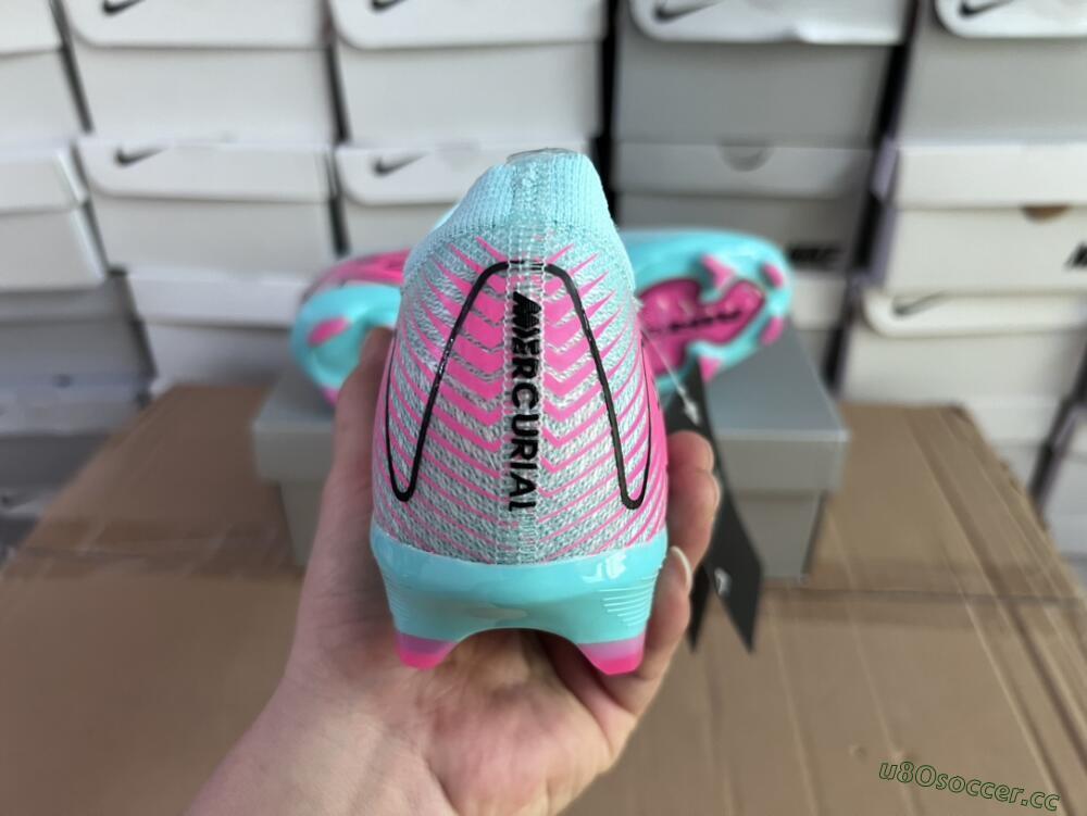 Men's Nike Air Zoom Mercurial Vapor 16 Elite FG Firm Ground Low-Tops Football Boots - Jade/Black/Pink