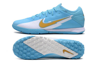 Men's Nike Mercurial Vapor 13 Pro TF Artificial Turf Low-Tops Football Shoes - Jade/White/Gold