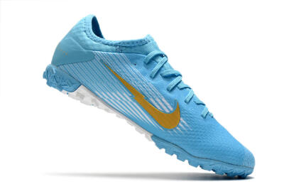 Men's Nike Mercurial Vapor 13 Pro TF Artificial Turf Low-Tops Football Shoes - Jade/White/Gold