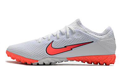 Men's Nike Mercurial Vapor 13 Pro TF Artificial Turf Low-Tops Football Shoes - White/Red