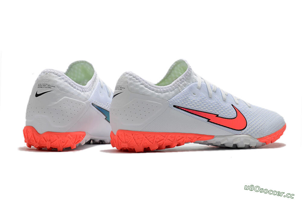 Men's Nike Mercurial Vapor 13 Pro TF Artificial Turf Low-Tops Football Shoes - White/Red 6