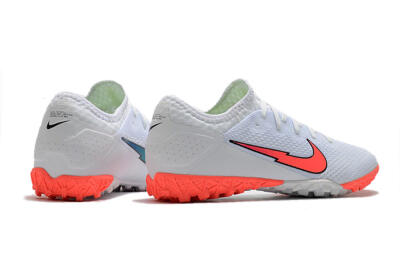 Men's Nike Mercurial Vapor 13 Pro TF Artificial Turf Low-Tops Football Shoes - White/Red