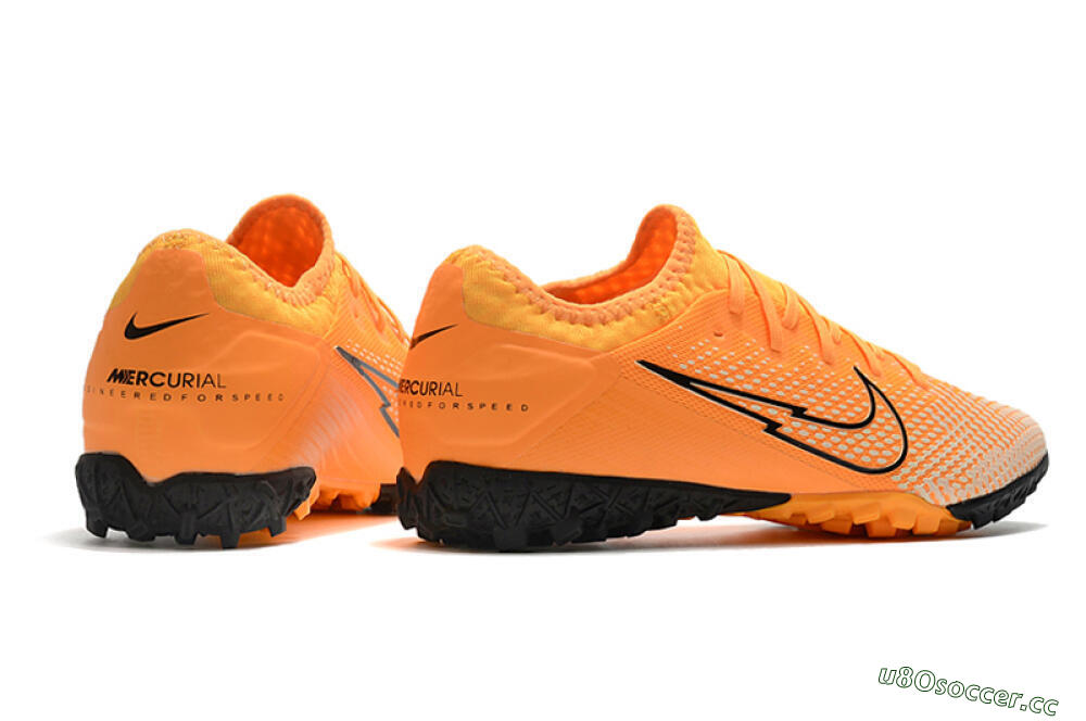 Men's Nike Mercurial Vapor 13 Pro TF Artificial Turf Low-Tops Football Shoes - Orange/Black 6