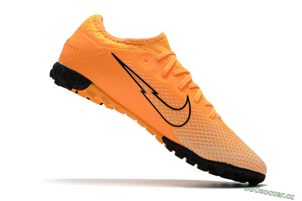 Men's Nike Mercurial Vapor 13 Pro TF Artificial Turf Low-Tops Football Shoes - Orange/Black 4
