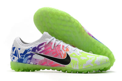 Men's Nike Mercurial Vapor 13 Pro TF Artificial Turf Low-Tops Football Shoes - White/Black/Pink/Blue