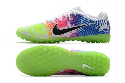 Men's Nike Mercurial Vapor 13 Pro TF Artificial Turf Low-Tops Football Shoes - White/Black/Pink/Blue