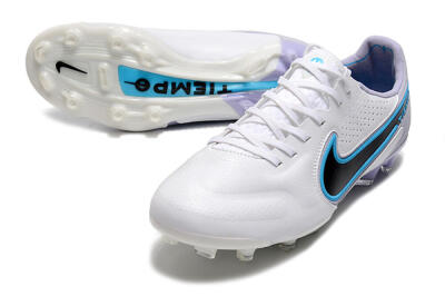 Men's Nike Tiempo Legend 9 Elite FG Firm Ground Low-Tops Football Boots - White/Jade/Black/Grey
