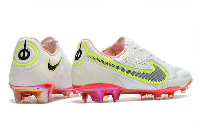 Men's Nike Tiempo Legend 9 Elite FG Firm Ground Low-Tops Football Boots - White/Yellow/Black/Gold
