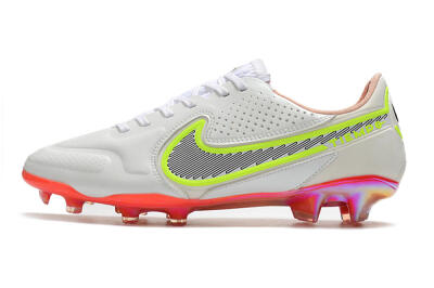 Men's Nike Tiempo Legend 9 Elite FG Firm Ground Low-Tops Football Boots - White/Yellow/Black/Gold