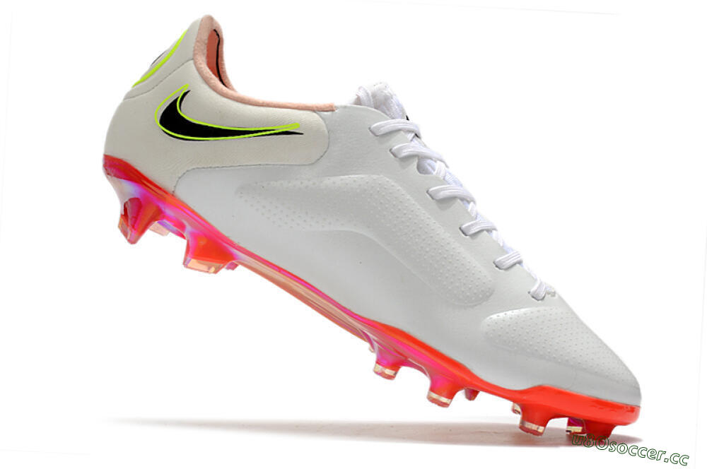 Men's Nike Tiempo Legend 9 Elite FG Firm Ground Low-Tops Football Boots - White/Yellow/Black/Gold 4