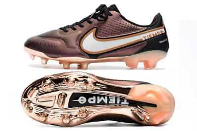 Men's Nike Tiempo Legend 9 Elite FG Firm Ground Low-Tops Football Boots - Gold/White/Black