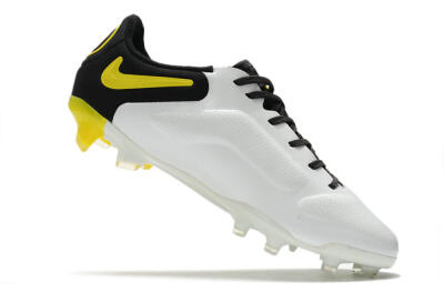 Men's Nike Tiempo Legend 9 Elite FG Firm Ground Low-Tops Football Boots - White/Yellow/Black