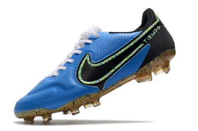 Men's Nike Tiempo Legend 9 Elite FG Firm Ground Low-Tops Football Boots - Blue/Yellow/Black