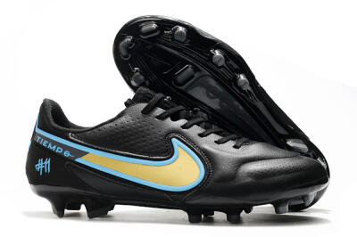 Men's Nike Tiempo Legend 9 Elite FG Firm Ground Low-Tops Football Boots - White/Jade/Beige
