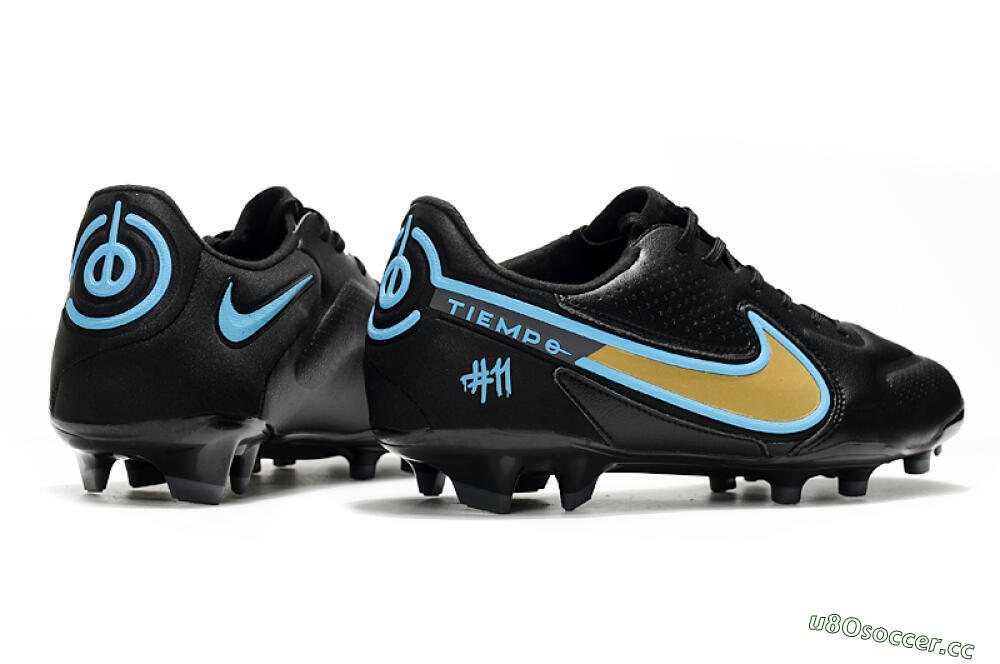 Men's Nike Tiempo Legend 9 Elite FG Firm Ground Low-Tops Football Boots - White/Jade/Beige 6