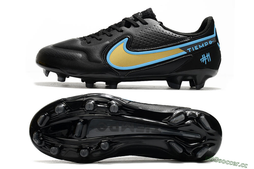 Men's Nike Tiempo Legend 9 Elite FG Firm Ground Low-Tops Football Boots - White/Jade/Beige 1