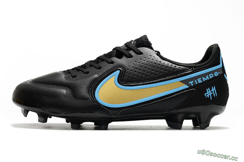 Men's Nike Tiempo Legend 9 Elite FG Firm Ground Low-Tops Football Boots - White/Jade/Beige 0