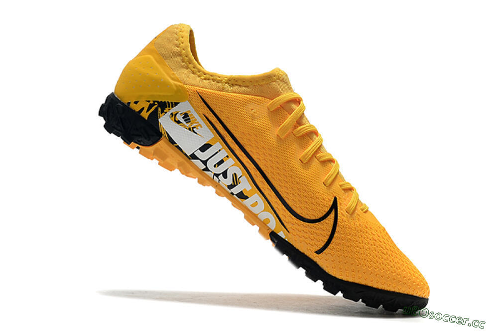 Men's Nike Mercurial Vapor 13 Pro TF Artificial Turf Low-Tops Football Shoes - Yellow/Black/White 6