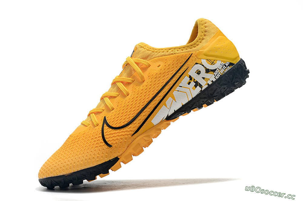 Men's Nike Mercurial Vapor 13 Pro TF Artificial Turf Low-Tops Football Shoes - Yellow/Black/White 7