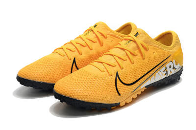 Men's Nike Mercurial Vapor 13 Pro TF Artificial Turf Low-Tops Football Shoes - Yellow/Black/White