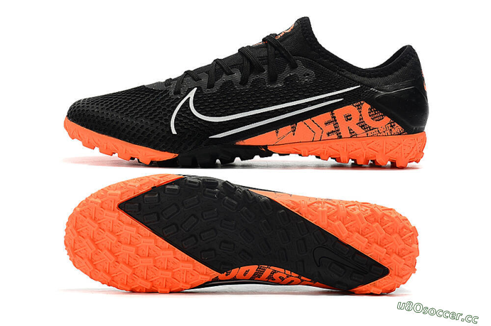 Men's Nike Mercurial Vapor 13 Pro TF Artificial Turf Low-Tops Football Shoes - Black/White/Red 1