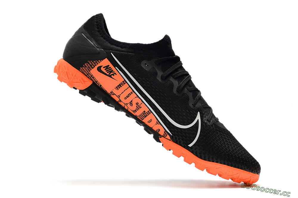 Men's Nike Mercurial Vapor 13 Pro TF Artificial Turf Low-Tops Football Shoes - Black/White/Red 7