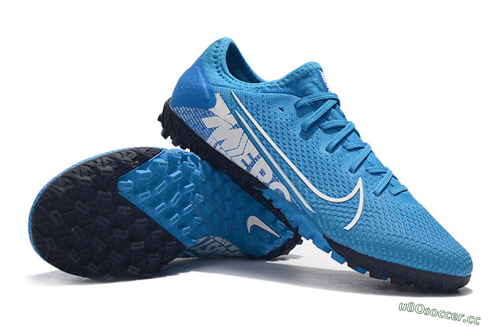Men's Nike Mercurial Vapor 13 Pro TF Artificial Turf Low-Tops Football Shoes - Jade/White/Black 4