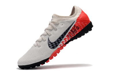 Men's Nike Mercurial Vapor 13 Pro TF Artificial Turf Low-Tops Football Shoes - White/Black/Red