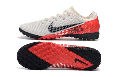 Men's Nike Mercurial Vapor 13 Pro TF Artificial Turf Low-Tops Football Shoes - White/Black/Red