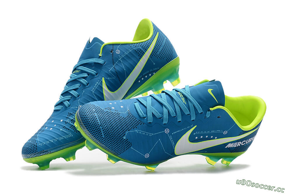 Women's Nike Mercurial Vapor 11 FG Firm Ground Low-Tops Football Boots - Blue/Yellow/White 5