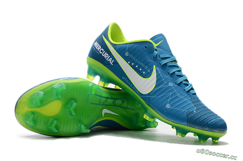 Women's Nike Mercurial Vapor 11 FG Firm Ground Low-Tops Football Boots - Blue/Yellow/White 4