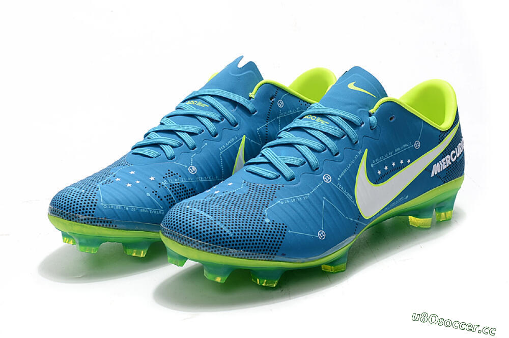 Women's Nike Mercurial Vapor 11 FG Firm Ground Low-Tops Football Boots - Blue/Yellow/White 9