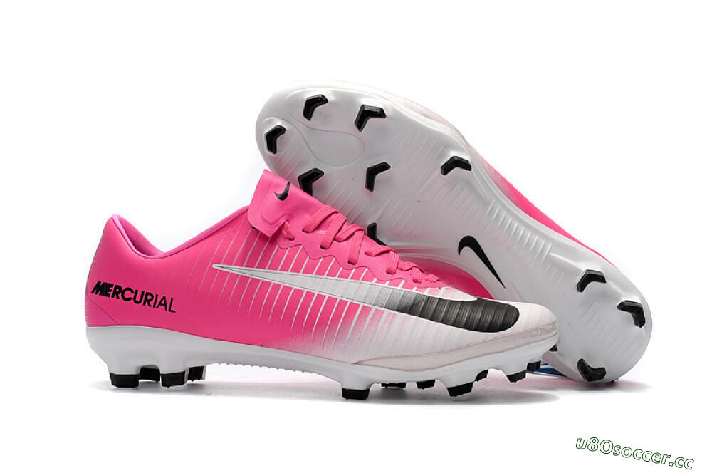 Women's Nike Mercurial Vapor 11 FG Firm Ground Low-Tops Football Boots - Pink/White/Black 2