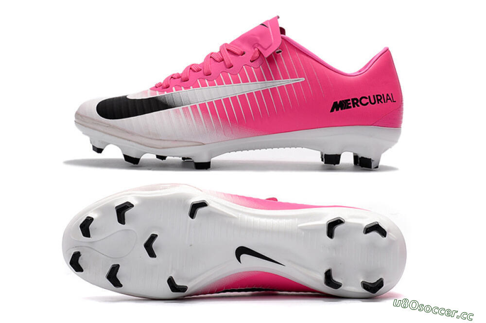 Women's Nike Mercurial Vapor 11 FG Firm Ground Low-Tops Football Boots - Pink/White/Black 1
