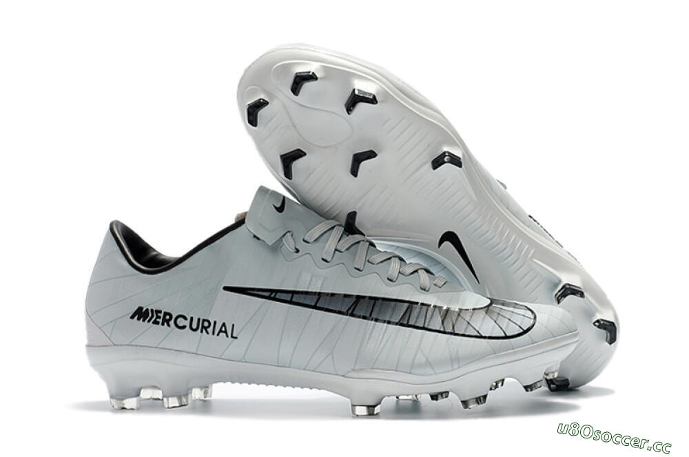 Women's Nike Mercurial Vapor 11 FG Firm Ground Low-Tops Football Boots - White/Black/Blue 2