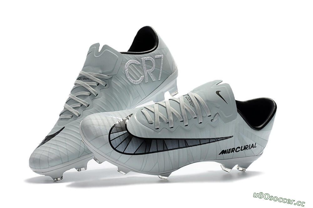 Women's Nike Mercurial Vapor 11 FG Firm Ground Low-Tops Football Boots - White/Black/Blue 5