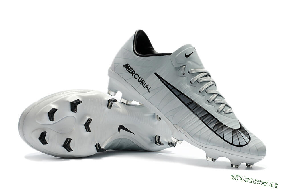 Women's Nike Mercurial Vapor 11 FG Firm Ground Low-Tops Football Boots - White/Black/Blue 4