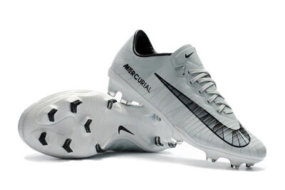 Women's Nike Mercurial Vapor 11 FG Firm Ground Low-Tops Football Boots - White/Black/Blue