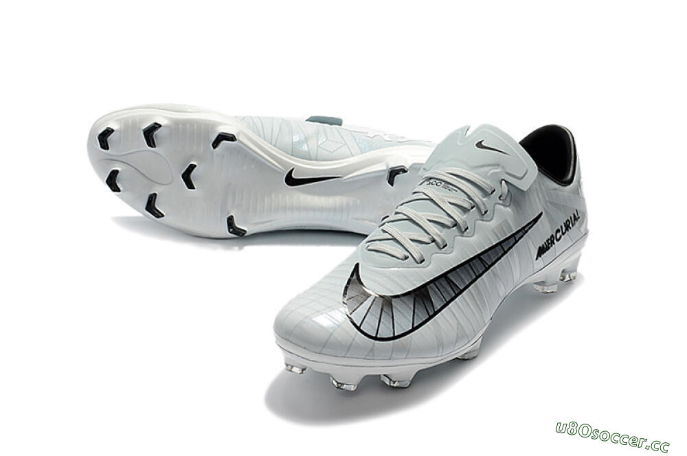 Women's Nike Mercurial Vapor 11 FG Firm Ground Low-Tops Football Boots - White/Black/Blue 3