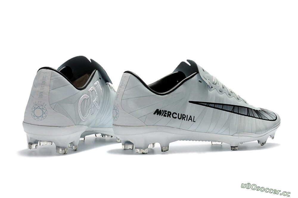 Women's Nike Mercurial Vapor 11 FG Firm Ground Low-Tops Football Boots - White/Black/Blue 9
