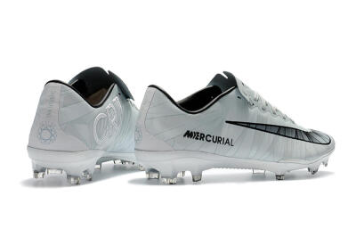 Women's Nike Mercurial Vapor 11 FG Firm Ground Low-Tops Football Boots - White/Black/Blue