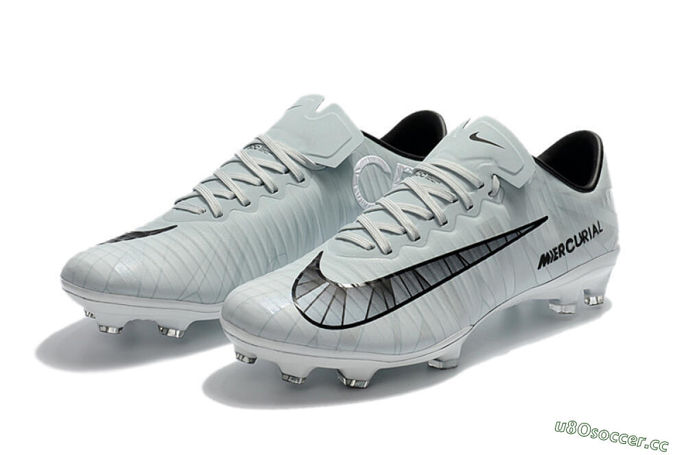 Women's Nike Mercurial Vapor 11 FG Firm Ground Low-Tops Football Boots - White/Black/Blue 8