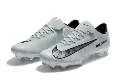 Women's Nike Mercurial Vapor 11 FG Firm Ground Low-Tops Football Boots - White/Black/Blue