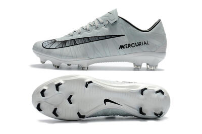 Women's Nike Mercurial Vapor 11 FG Firm Ground Low-Tops Football Boots - White/Black/Blue