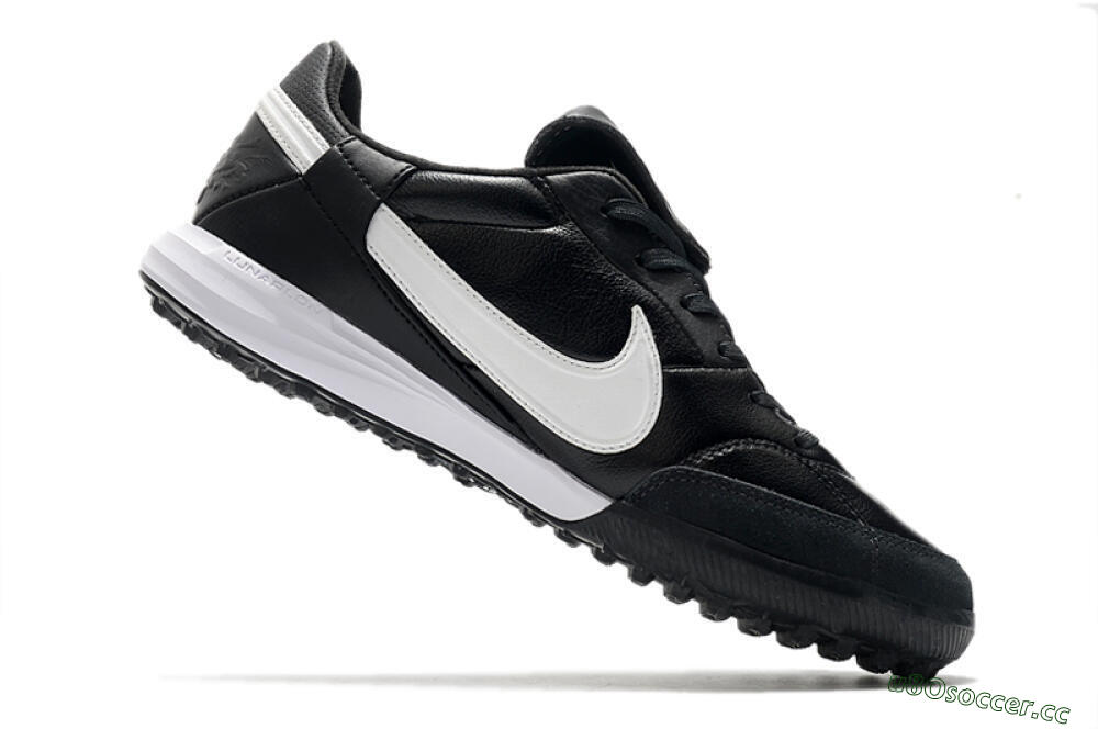 Men's Nike The Premier 3 TF Artificial Turf Low-Tops Football Shoes - Black/White 4