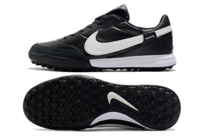Men's Nike The Premier 3 TF Artificial Turf Low-Tops Football Shoes - Black/White