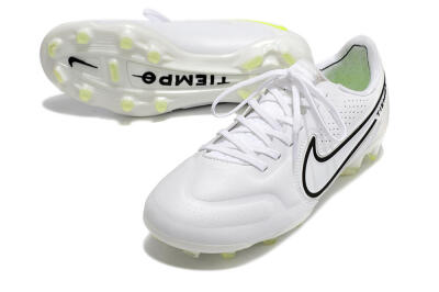 Men's Nike Tiempo Legend 9 Elite FG Firm Ground Low-Tops Football Boots - White/Black