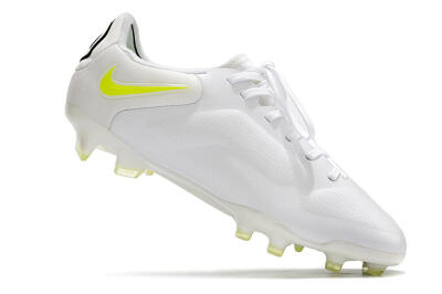 Men's Nike Tiempo Legend 9 Elite FG Firm Ground Low-Tops Football Boots - White/Black